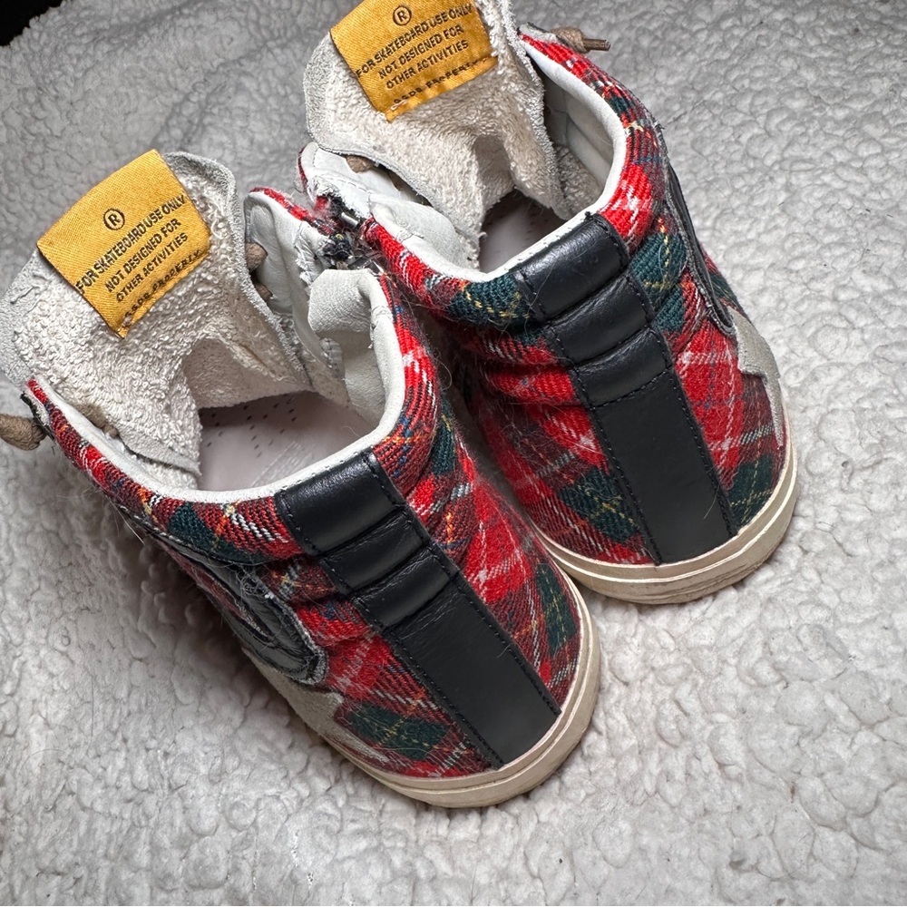 Golden‎ Goose Slide Plaid Tartan High-Top Sz 37 - Picture 9 of 16